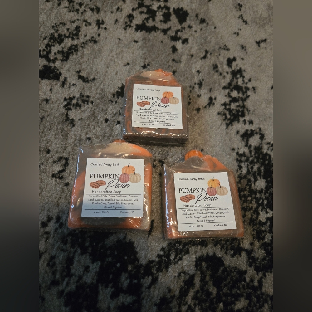 Pumpkin Pecan Hand Crafted Soap Bundle (3 total)